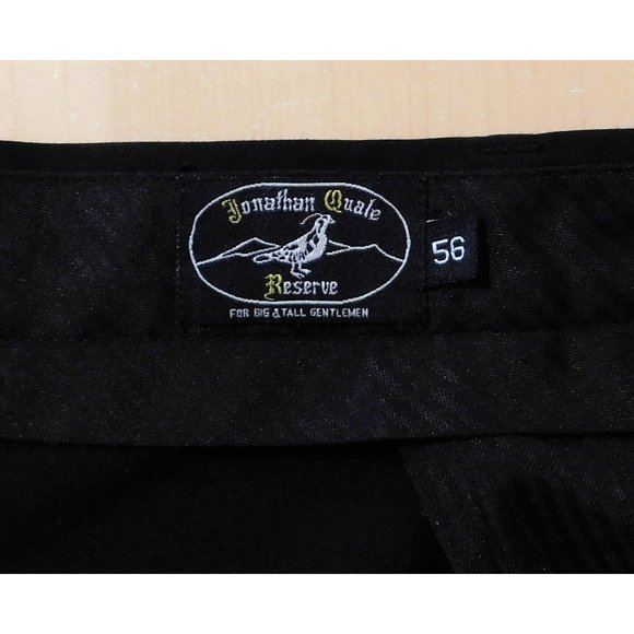 Jonathan Quale Reserve Shorts 56 Black Pleated Front Polyester Blend - Picture 5 of 6